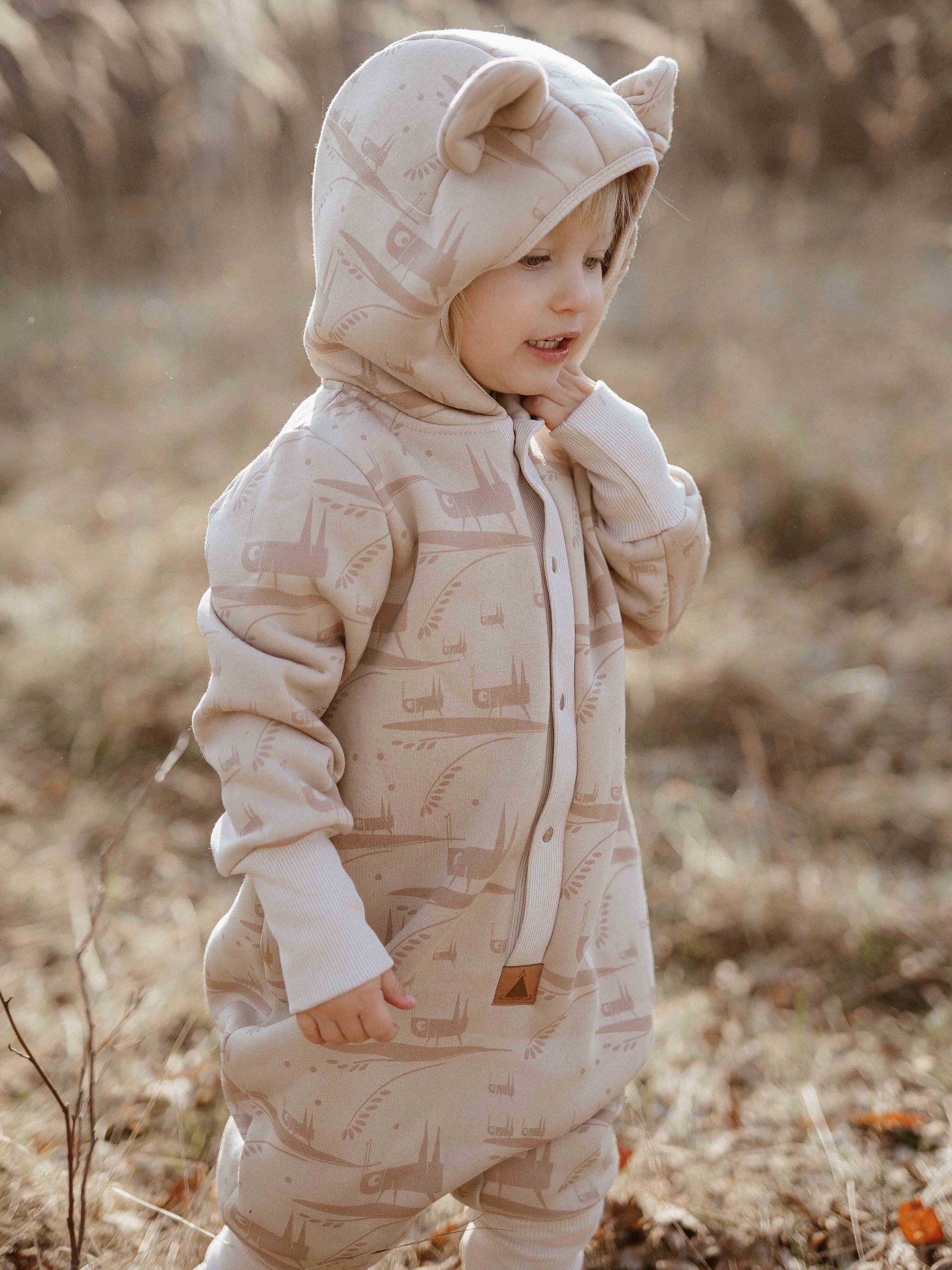 Baby Jumpsuit with Hood - Grasshopper | Hertwill