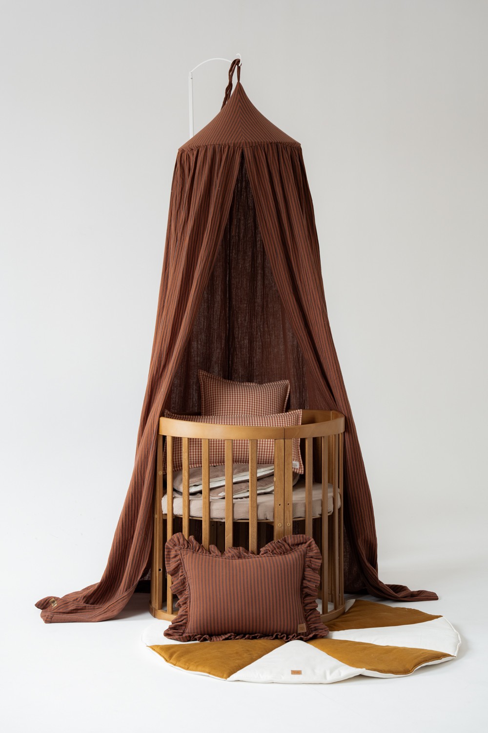 Conopy Brones Color Cotton Canopy - Brown Stripes | Hertwill