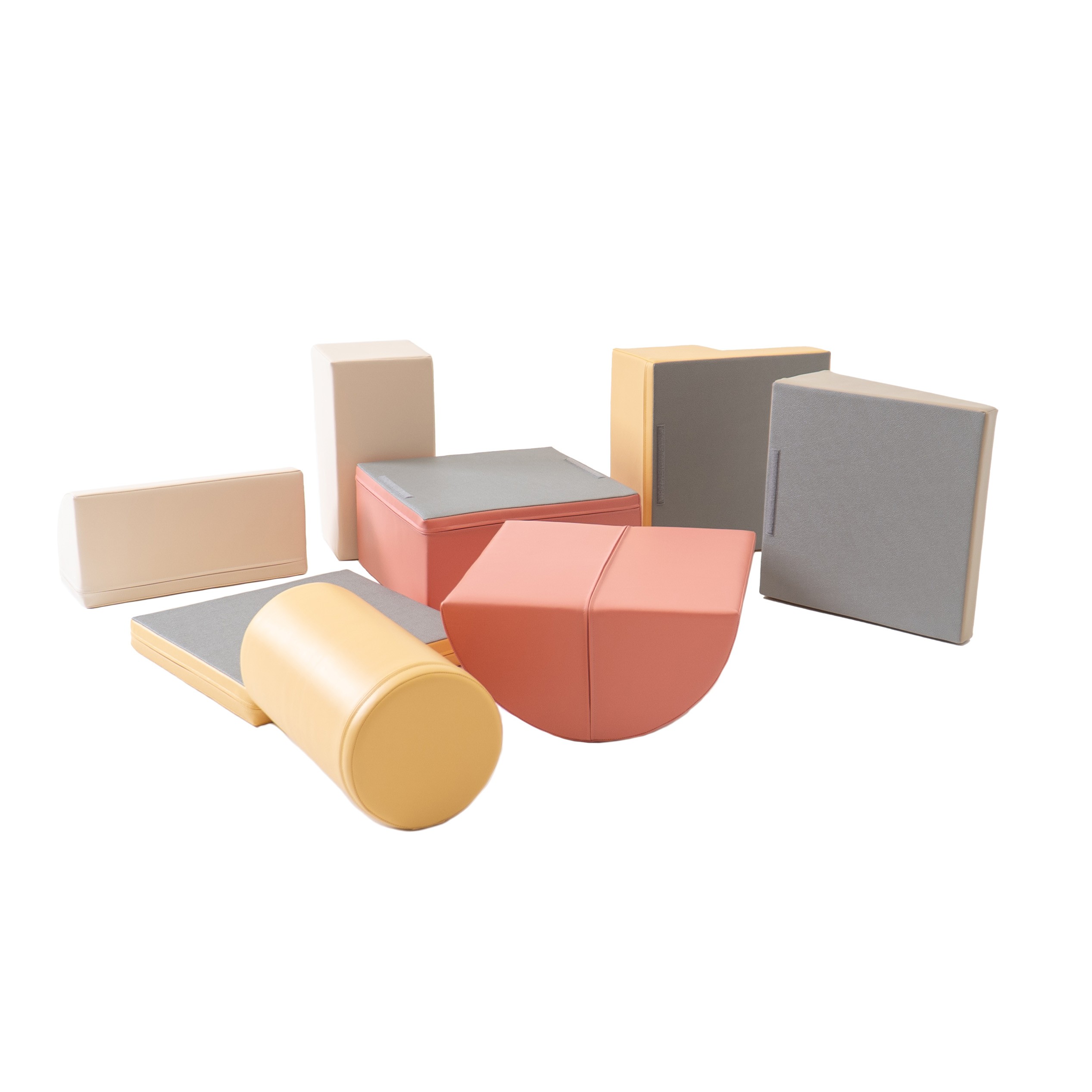 IGLU Soft Play 8 XL Foam Building Blocks Educational Toys Motor Skills Modules (Pastel Autumn