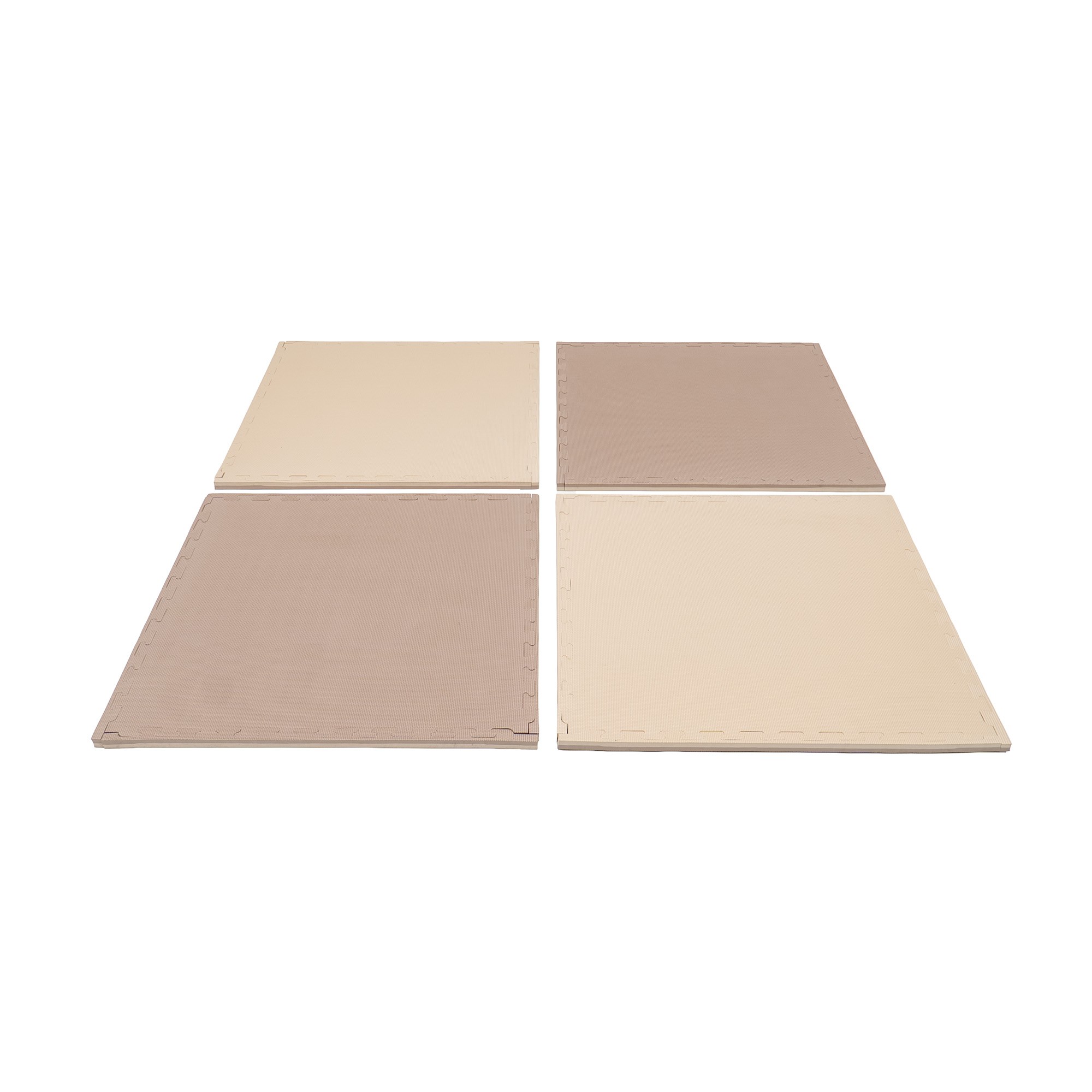 Large Foam Puzzle Mats - Beige / Dark Beige | Hertwill