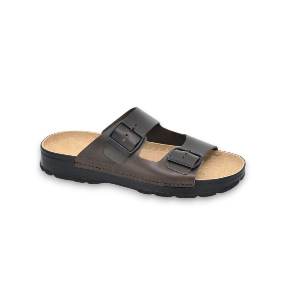 Meeliku Leather Sandals – Dark Brown