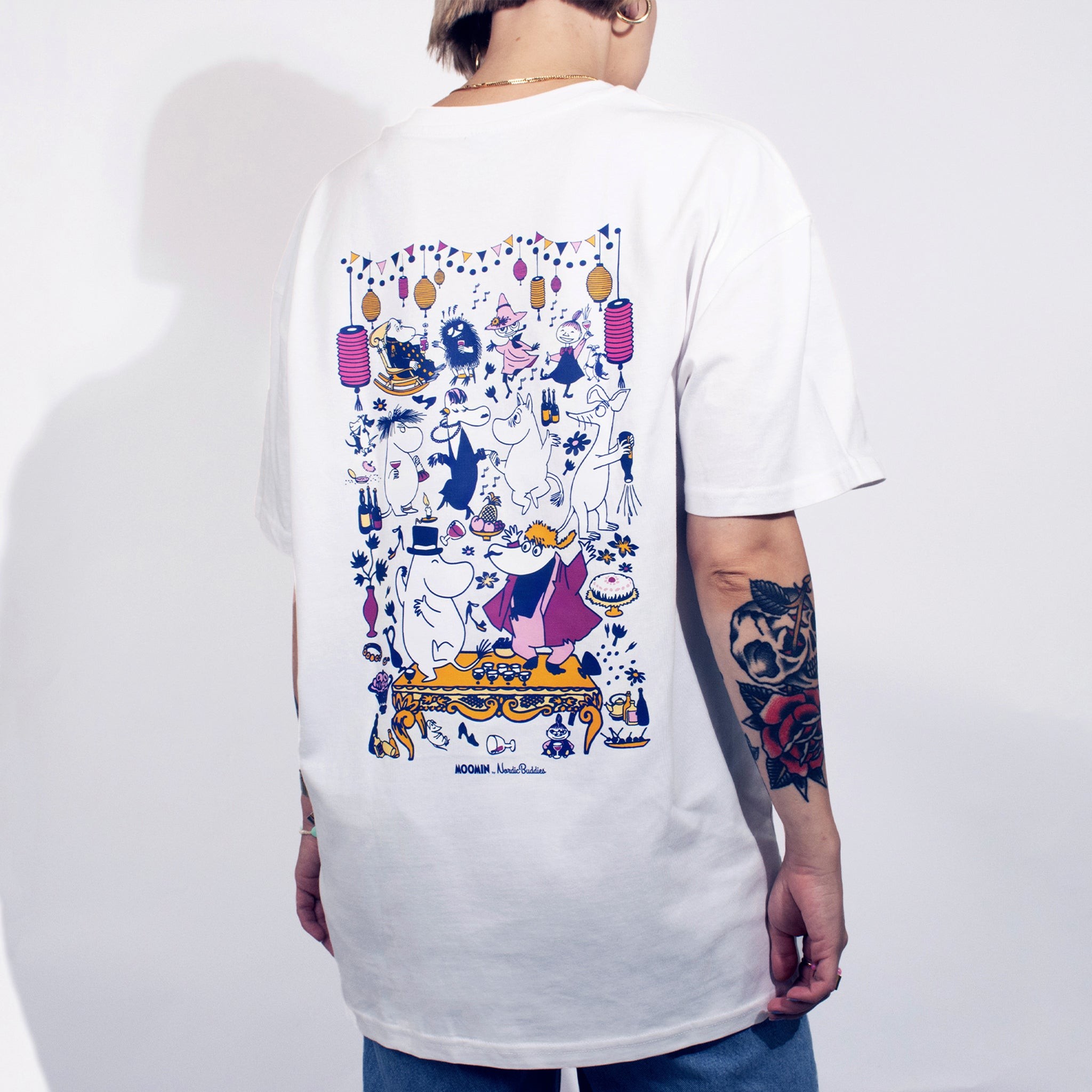Moomin Party Heavy Unisex T-shirt - White