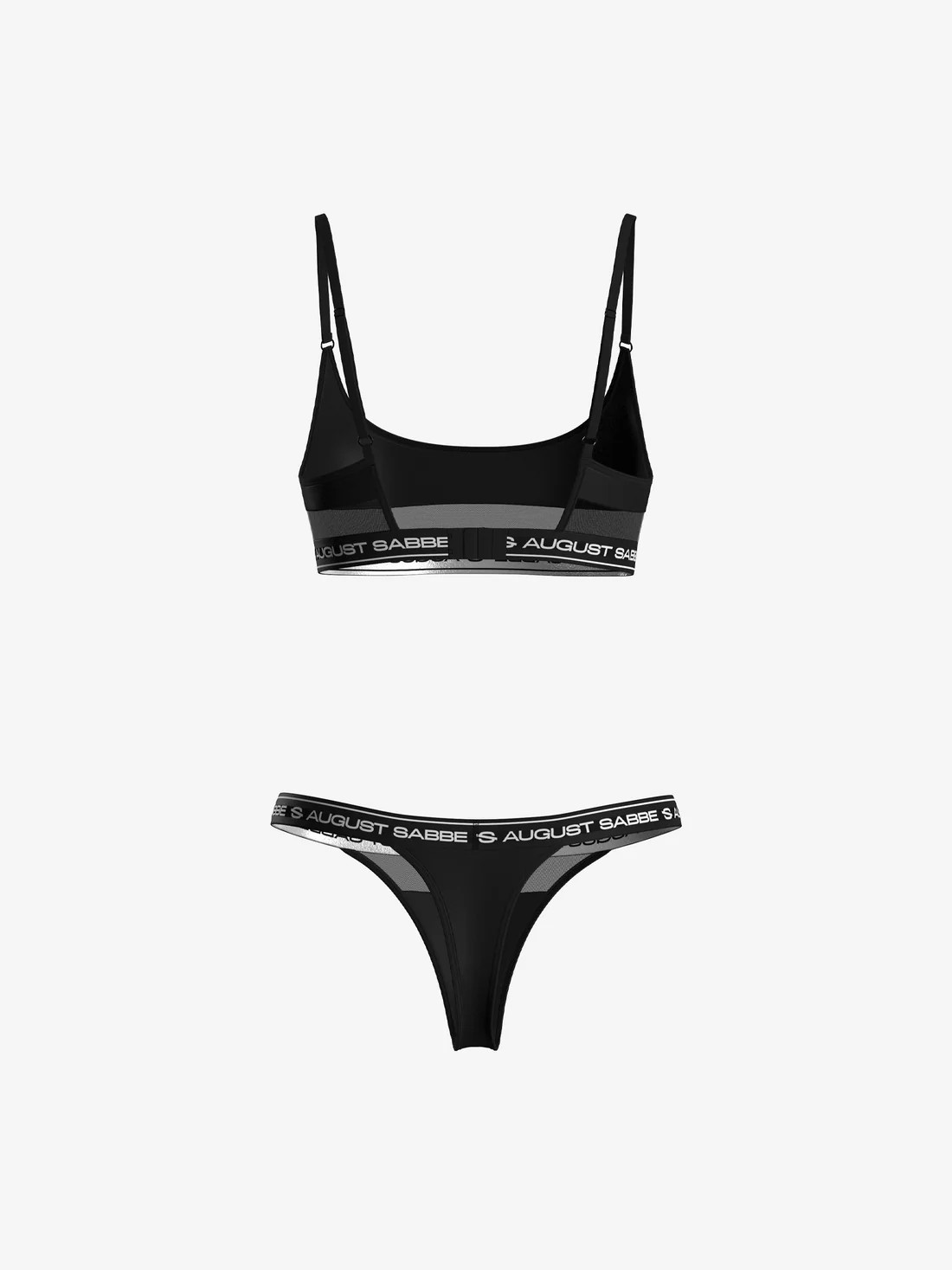 Signature Collection - Bralette and Thong Set - Black