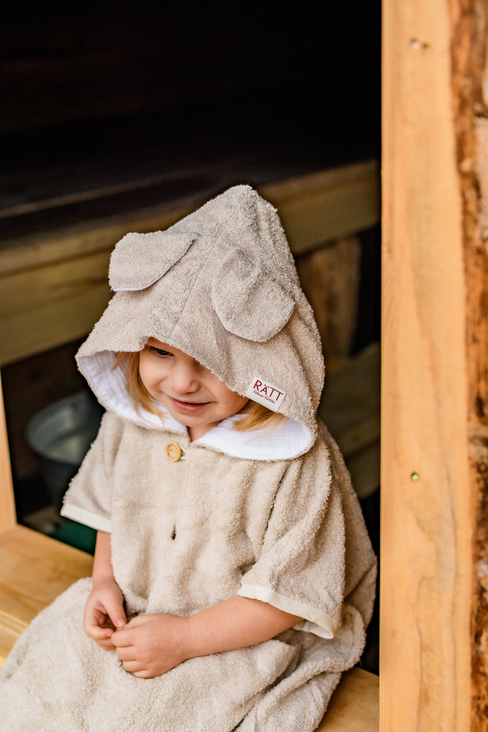 Short-Sleeve Poncho TEDDY - For TODDLERS (Size 82/86-116) | Hertwill