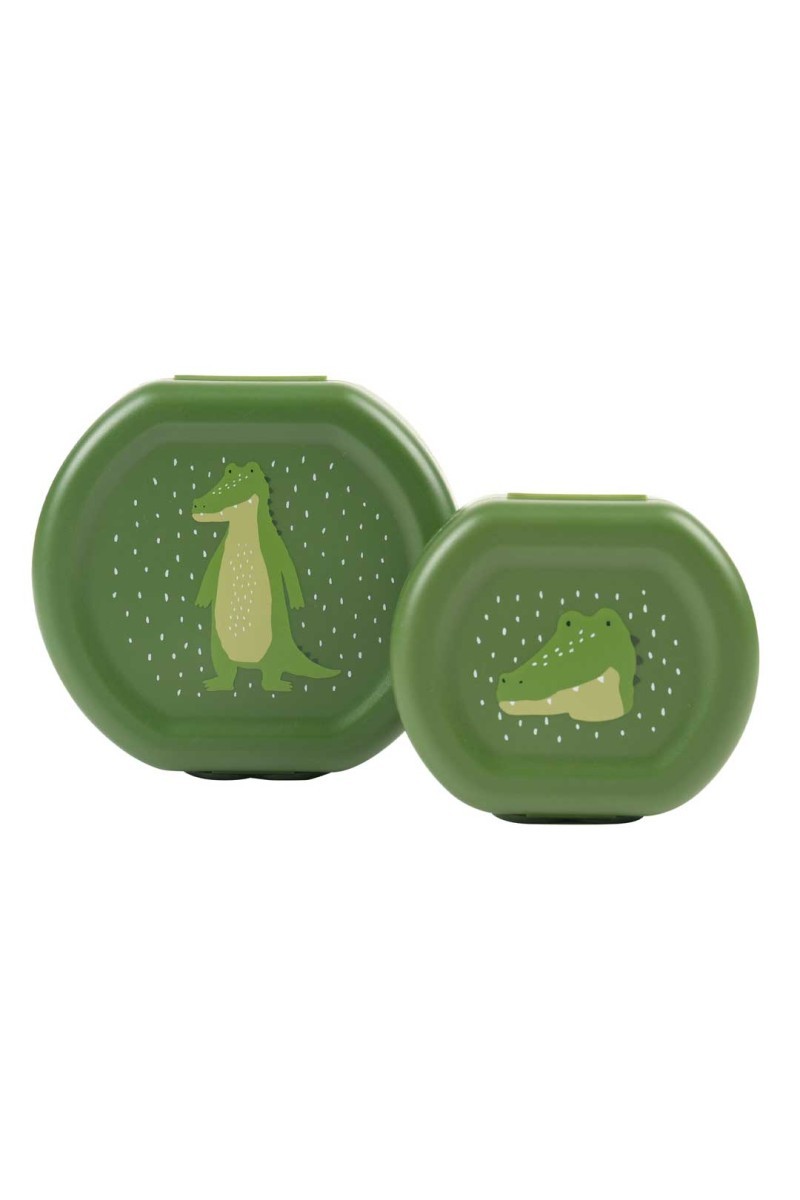 Snack Boxes with Clips, 2-Piece Set – Mr. Alligator | Hertwill