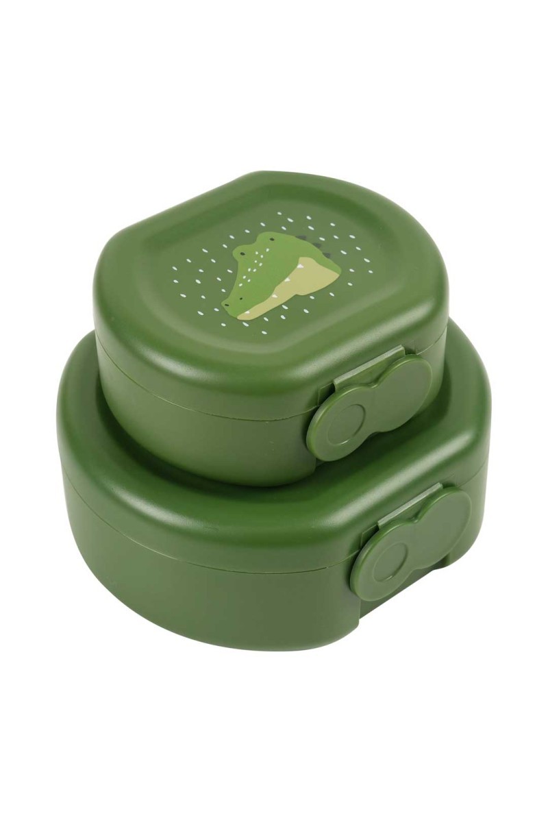 Snack Boxes with Clips, 2-Piece Set – Mr. Alligator | Hertwill