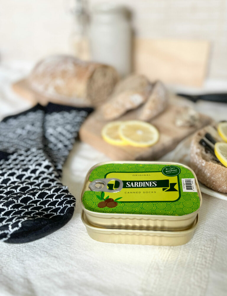 French Sardine Unisex Socks in a Can (Size 35-46) | Hertwill