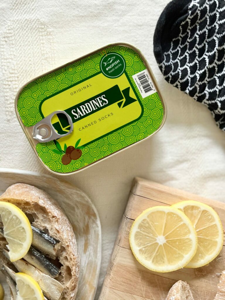 French Sardine Unisex Socks in a Can (Size 35-46) | Hertwill