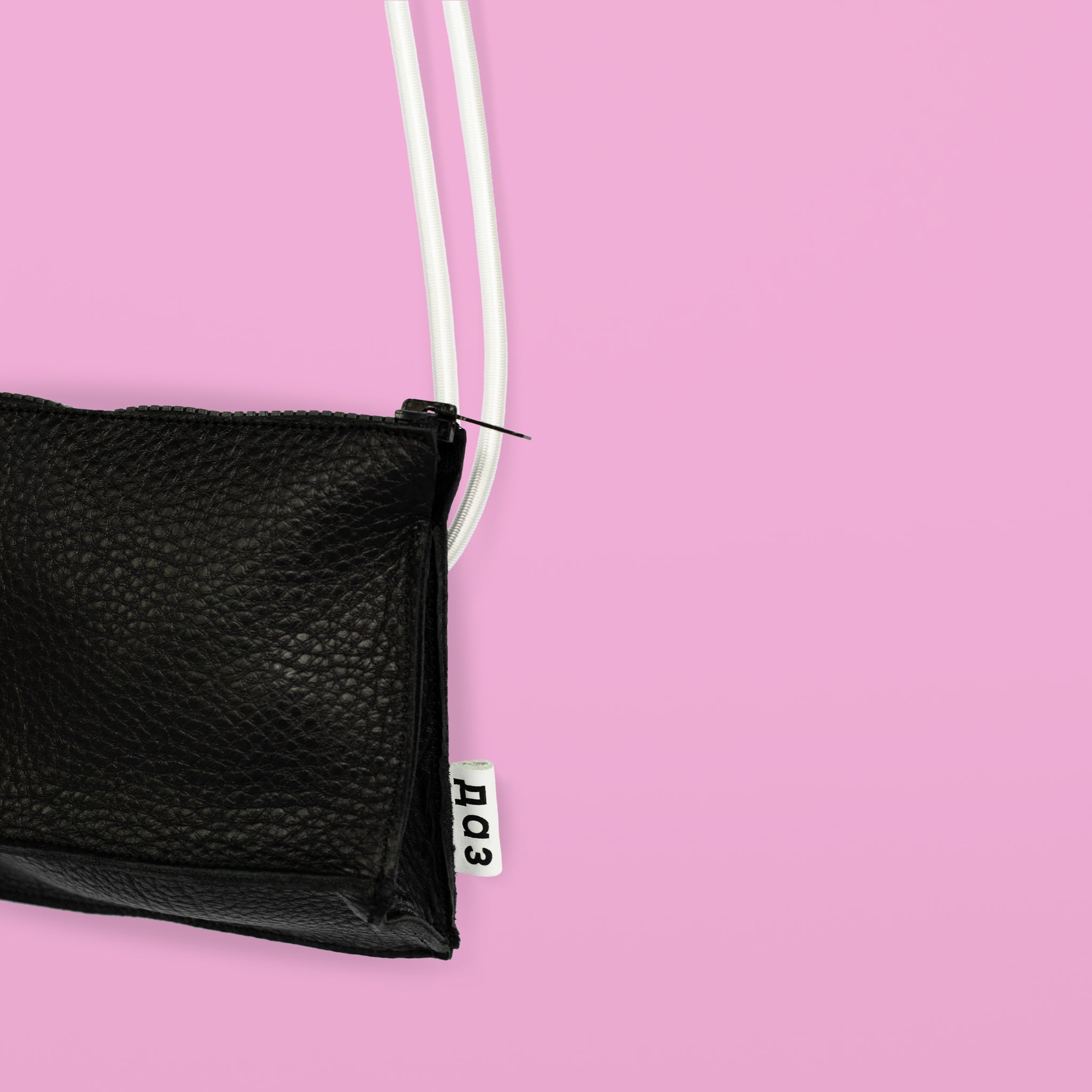 Handmade Leather Bum Bag - Black and White | Hertwill