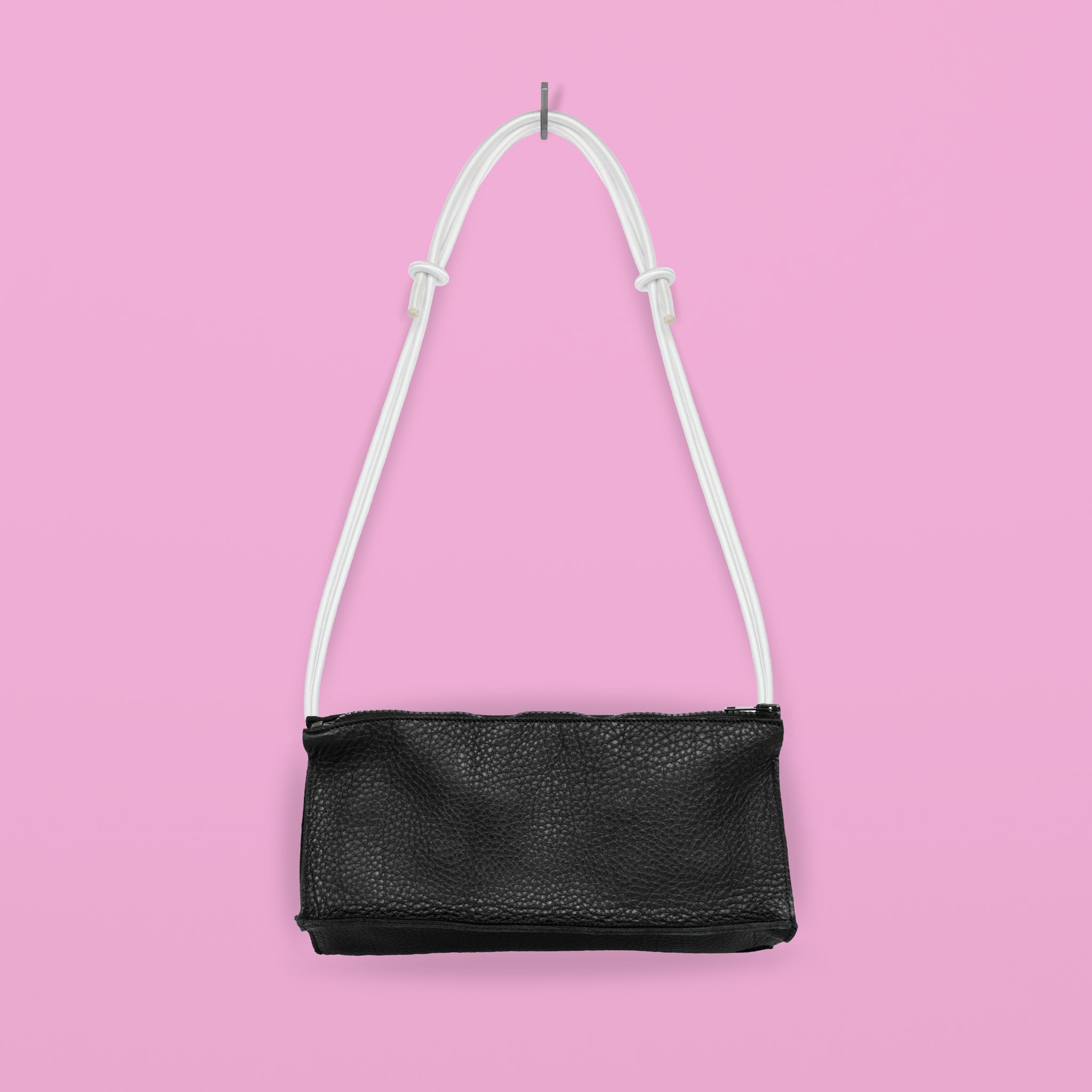 Handmade Leather Bum Bag - Black and White | Hertwill